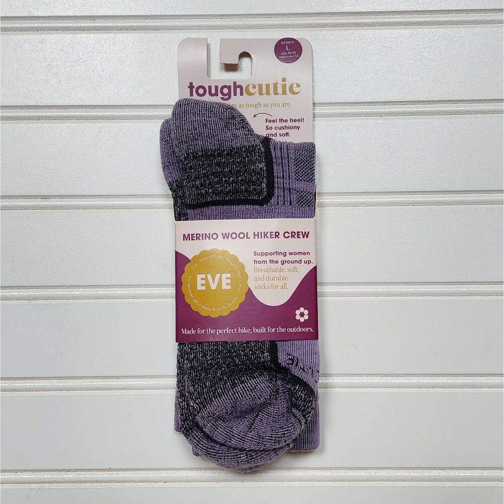 NWT Toughcutie Eve Women's Merino Wool Hiker Crew Socks